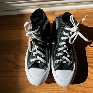Converse Chuck Taylor Black High-Top Sneakers, Women’s size 7